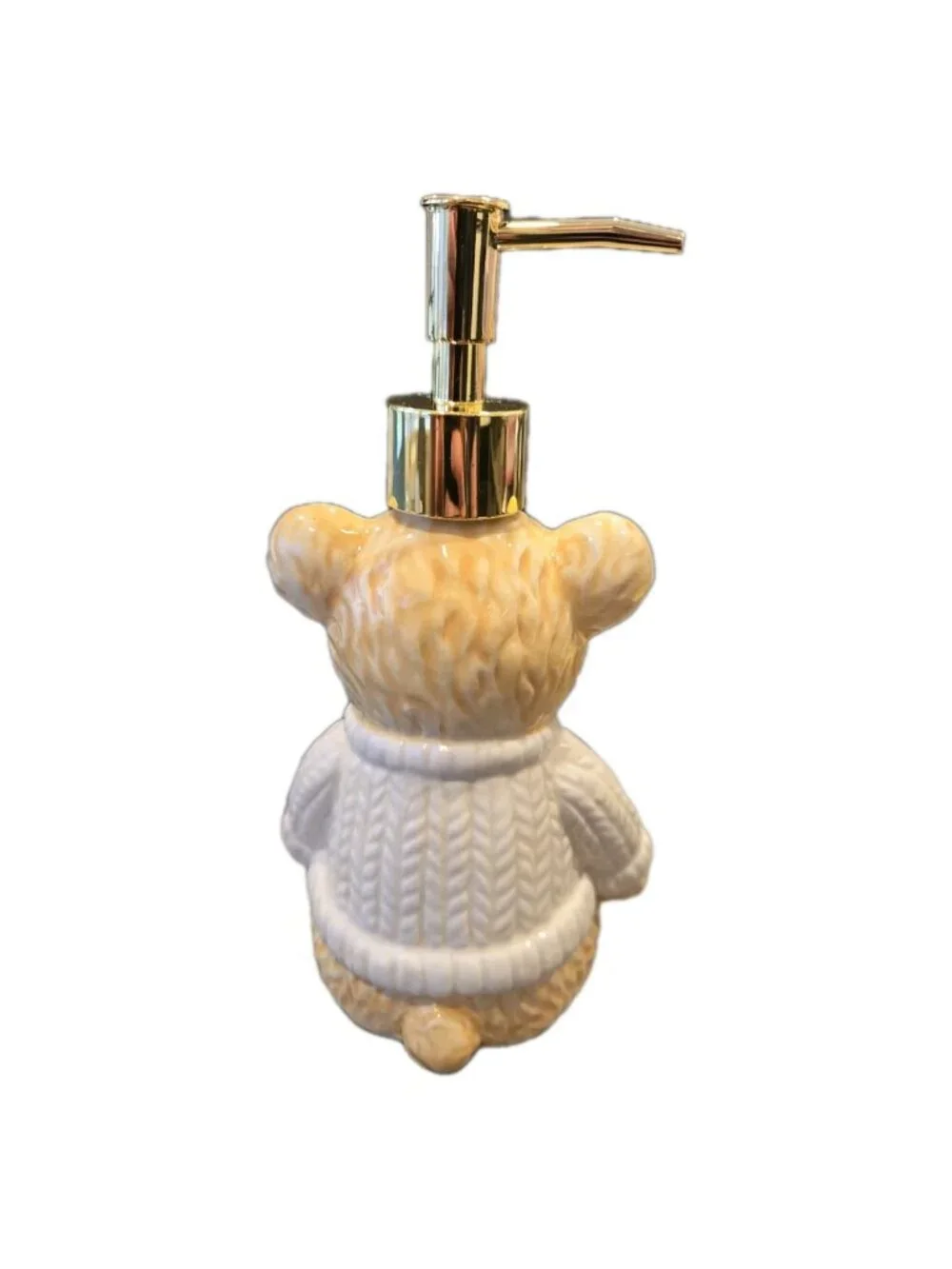 New Dabney Lee Teddy Bear Heart American Soap Dispenser Kitchen / Bathroom